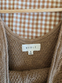 Mable Brown Waffle Jumpsuit (S)