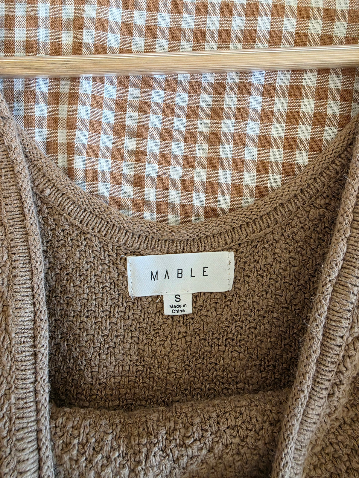 Mable Brown Waffle Jumpsuit (S)