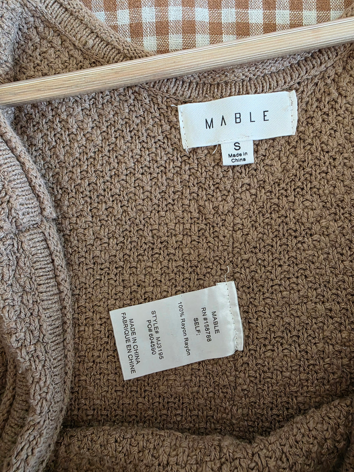 Mable Brown Waffle Jumpsuit (S)