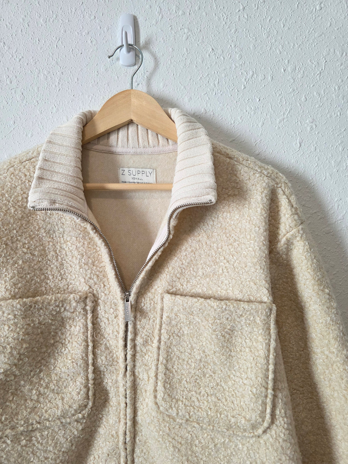 Z Supply Cozy Sherpa Zip Up Jacket (XS)