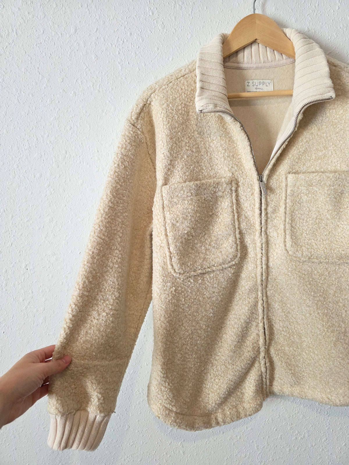 Z Supply Cozy Sherpa Zip Up Jacket (XS)