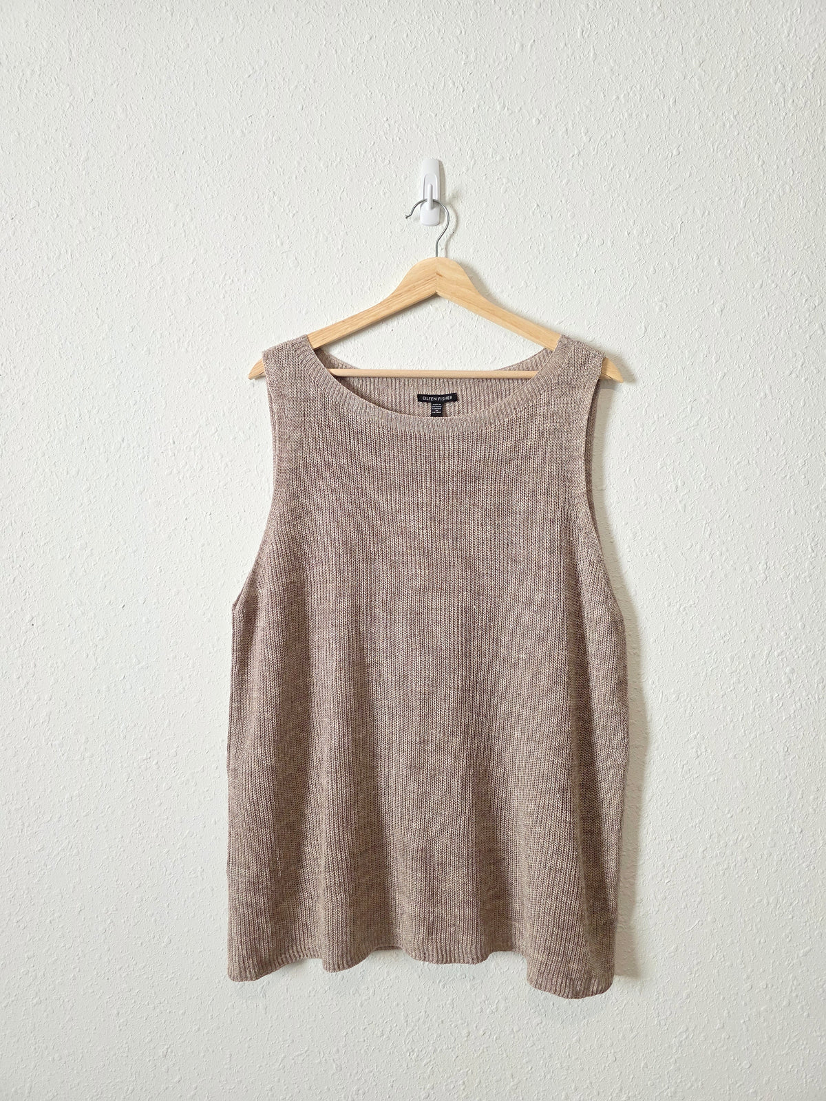 Eileen Fisher Organic Linen Knit Tank (L)