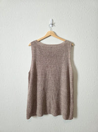 Eileen Fisher Organic Linen Knit Tank (L)