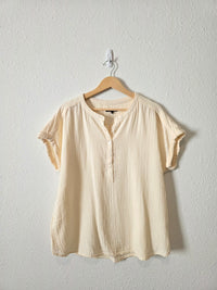Quince Organic Cotton Gauze Top (L)