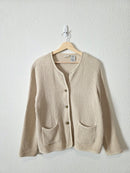 Vintage Waffle Button Up Jacket (L)