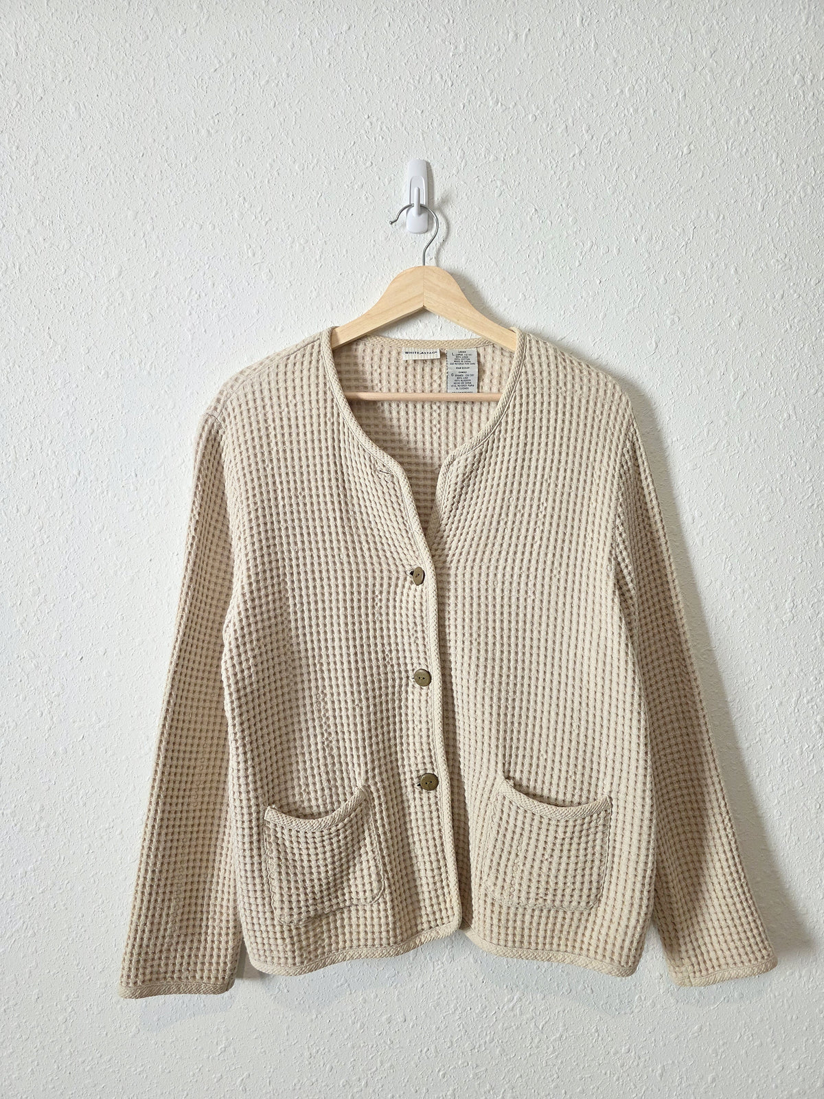 Vintage Waffle Button Up Jacket (L)