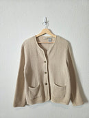Vintage Waffle Button Up Jacket (L)