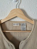 Vintage Waffle Button Up Jacket (L)
