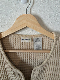Vintage Waffle Button Up Jacket (L)