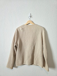 Vintage Waffle Button Up Jacket (L)