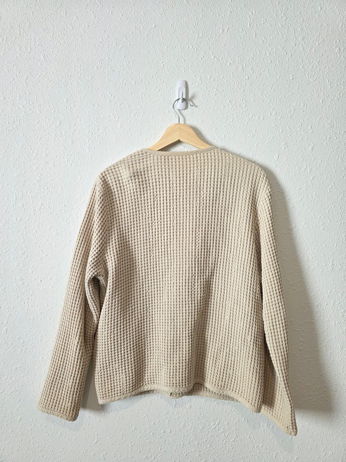 Vintage Waffle Button Up Jacket (L)