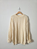 Vintage Chunky Cable Knit Sweater (XL)