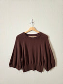 Evereve Chocolate Brown Knit Top (S)
