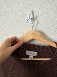 Evereve Chocolate Brown Knit Top (S)