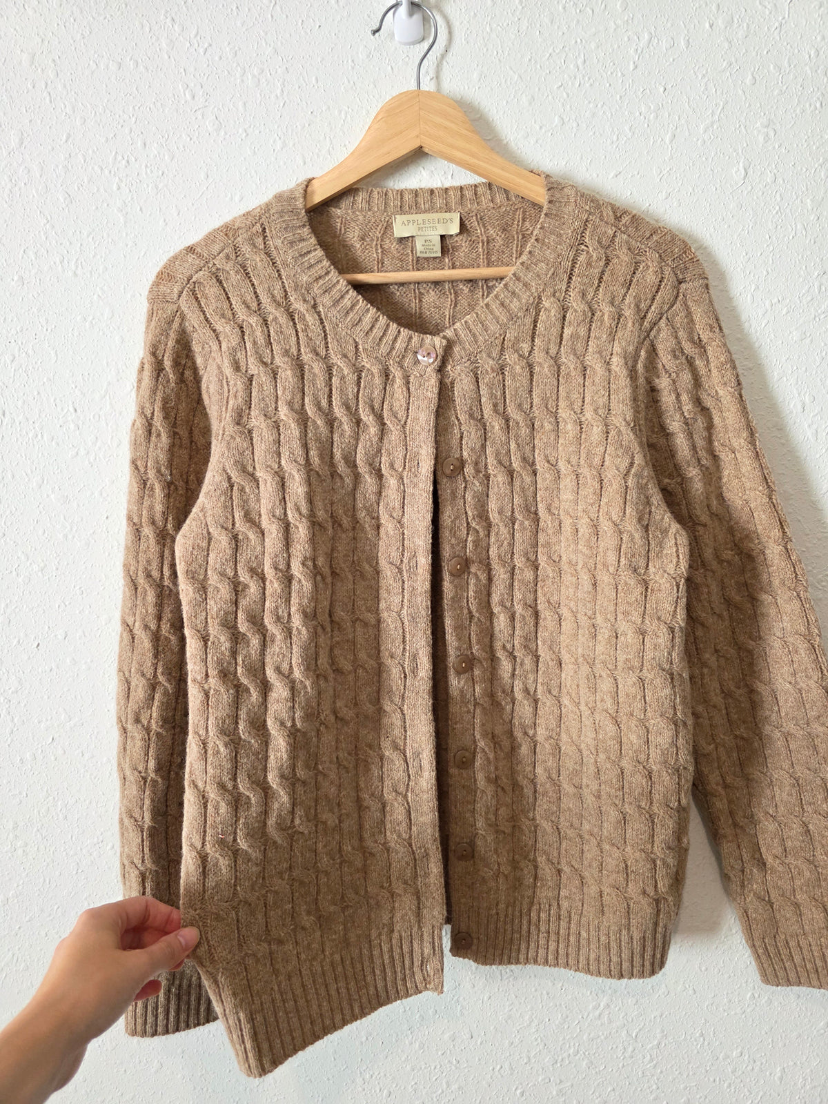 Vintage Button Up Wool Cardigan (SP)
