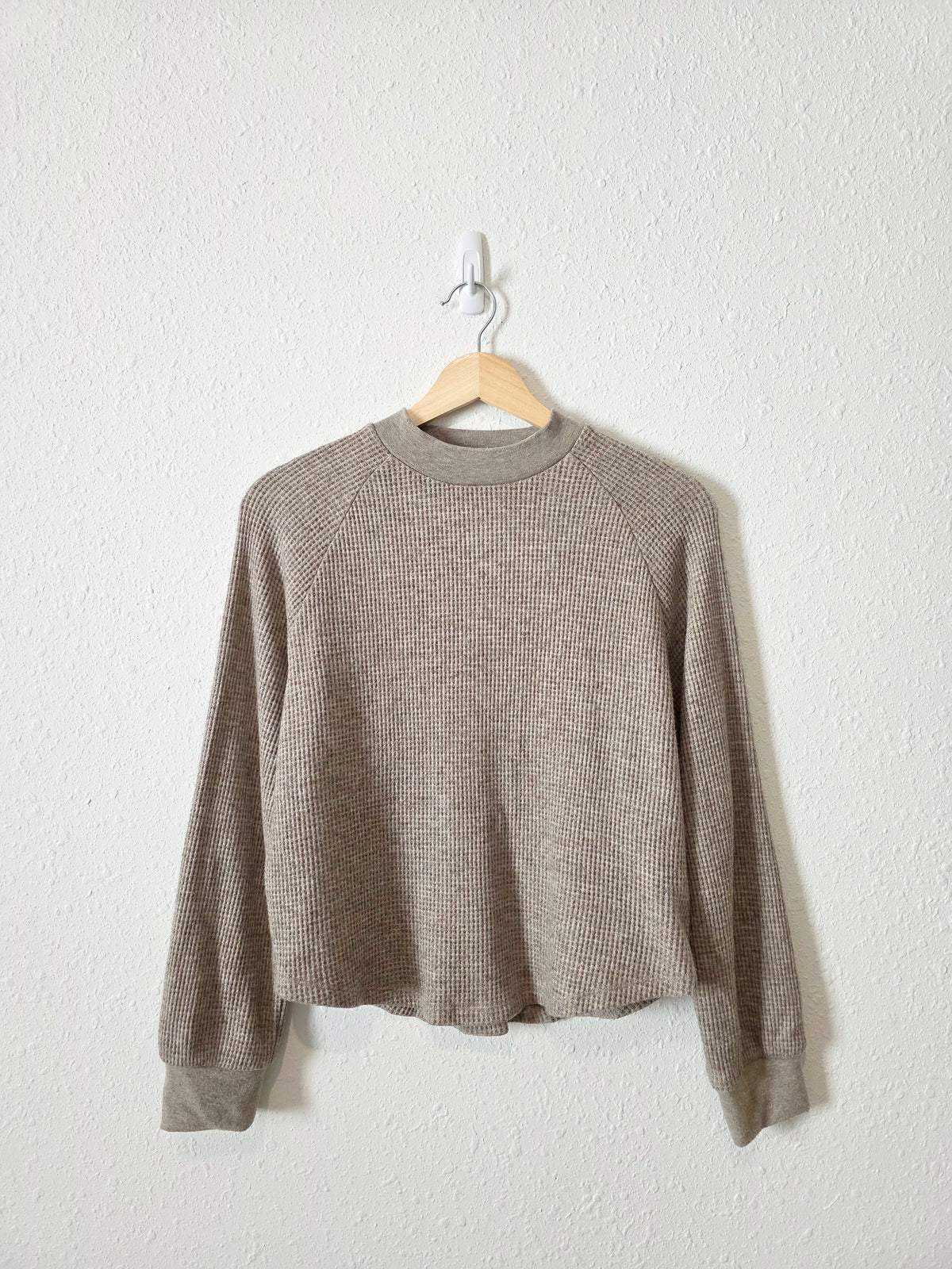 Madewell Waffle Mockneck Top (S)
