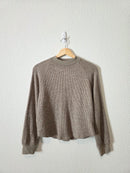 Madewell Waffle Mockneck Top (S)