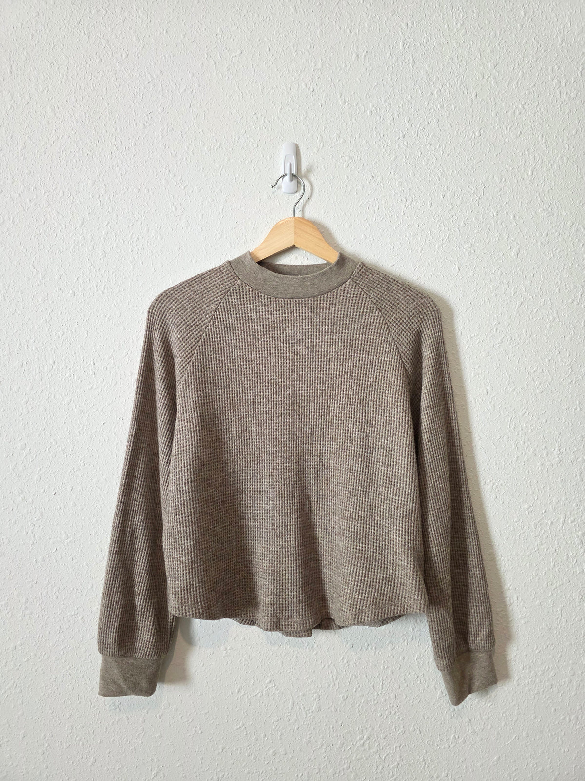 Madewell Waffle Mockneck Top (S)