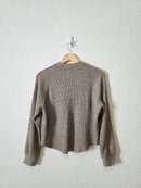 Madewell Waffle Mockneck Top (S)