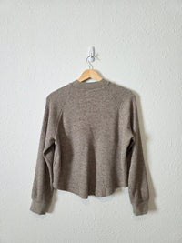 Madewell Waffle Mockneck Top (S)