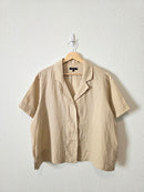 Quince Linen Boxy Shirt (L)