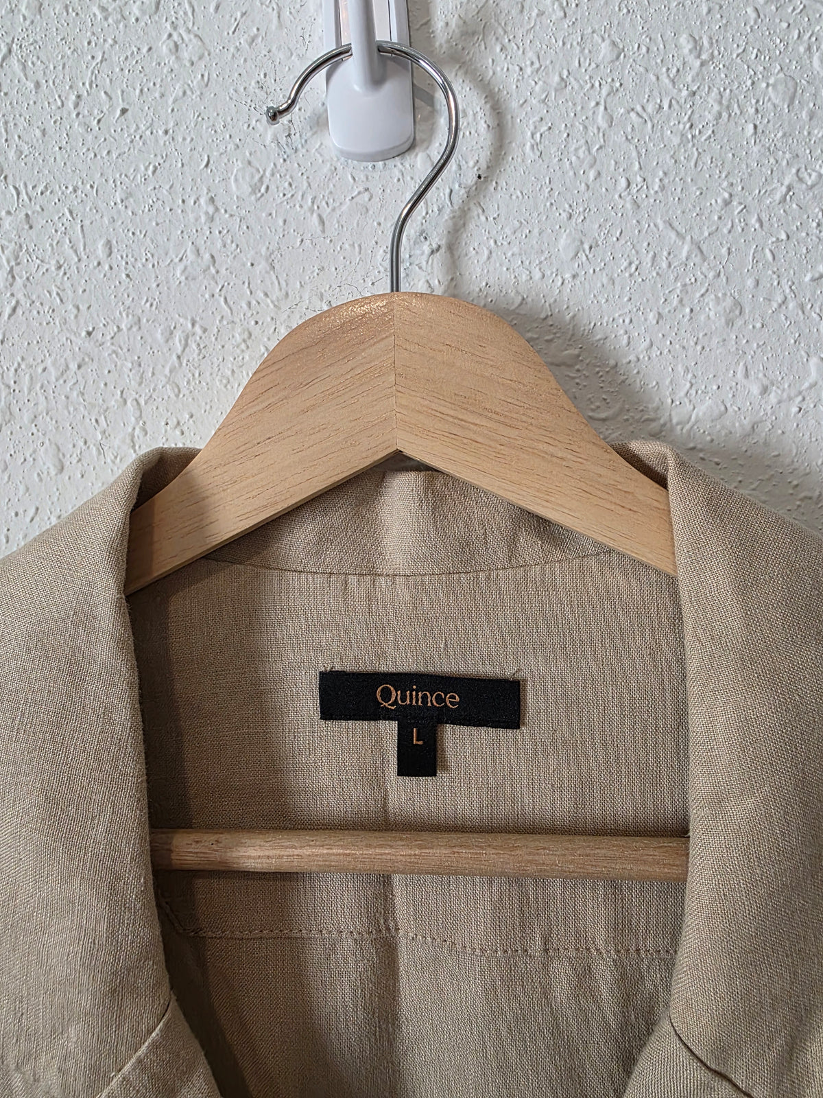 Quince Linen Boxy Shirt (L)