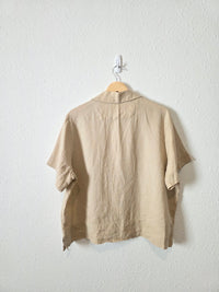 Quince Linen Boxy Shirt (L)