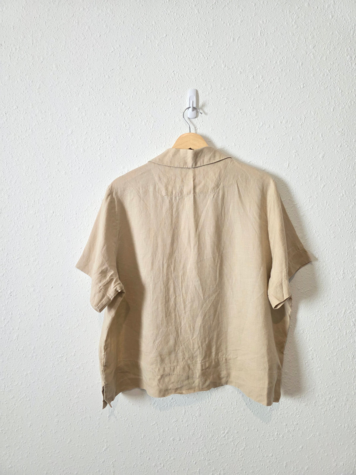 Quince Linen Boxy Shirt (L)