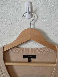 Quince Cotton Cashmere V Neck Sweater (M)