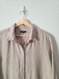 Quince Neutral Linen Button Up (L)