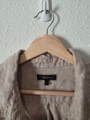Quince Neutral Linen Button Up (L)