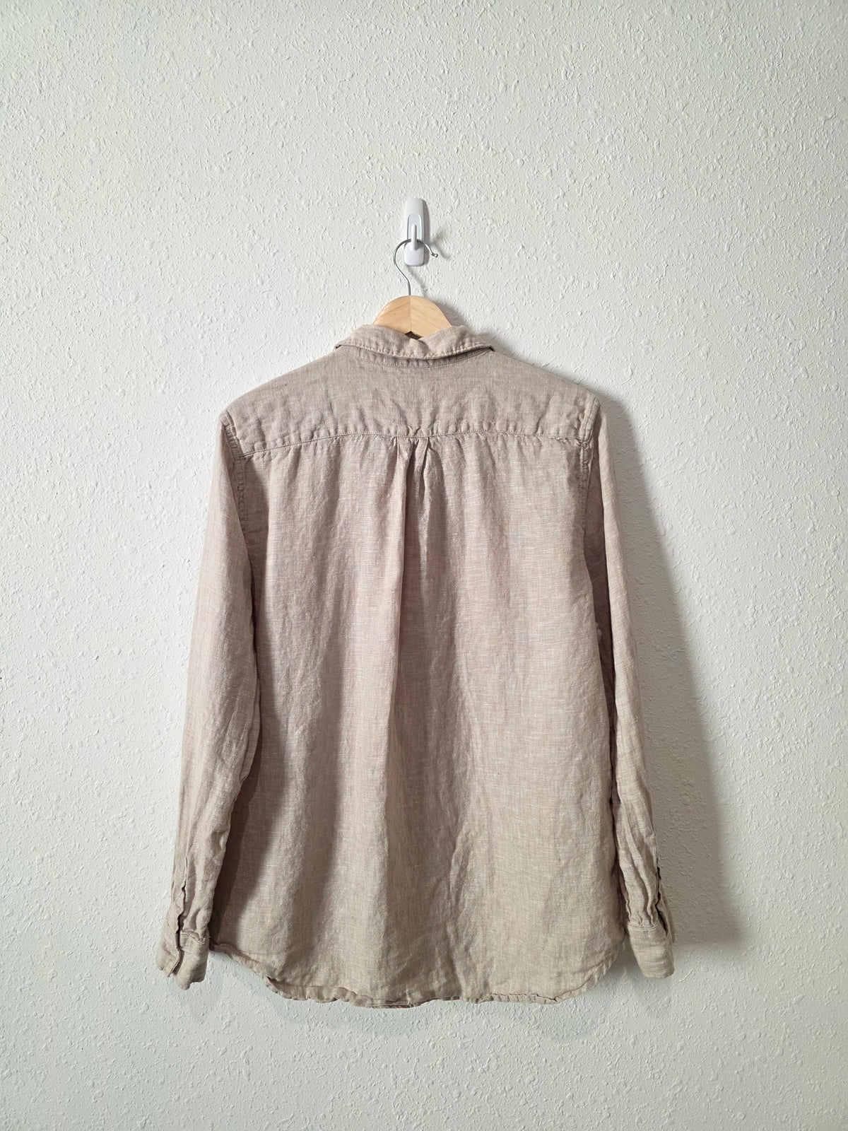 Quince Neutral Linen Button Up (L)