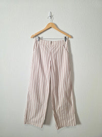 Julia Amory Striped Cotton Poplin Pants (M)