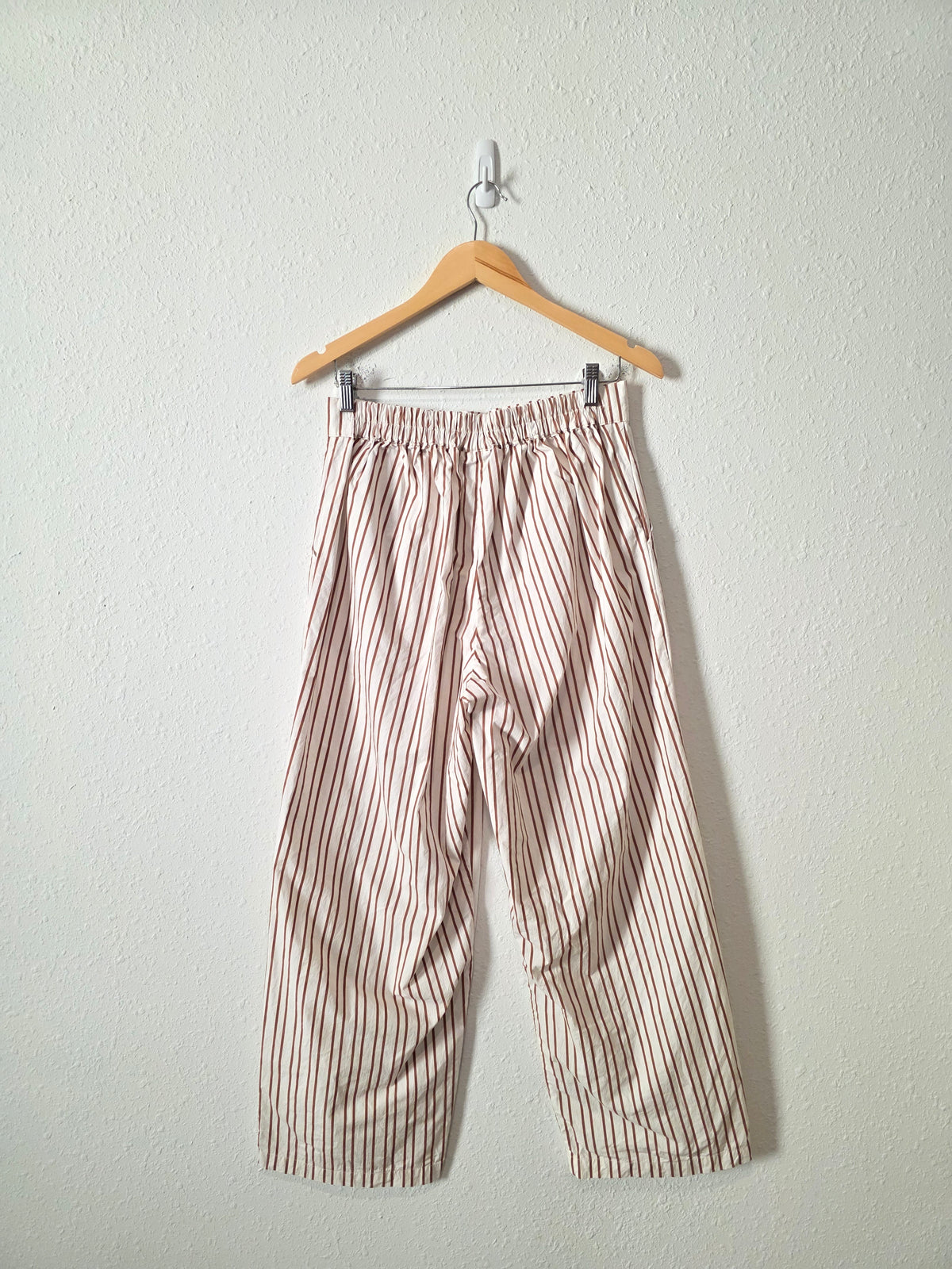 Julia Amory Striped Cotton Poplin Pants (M)