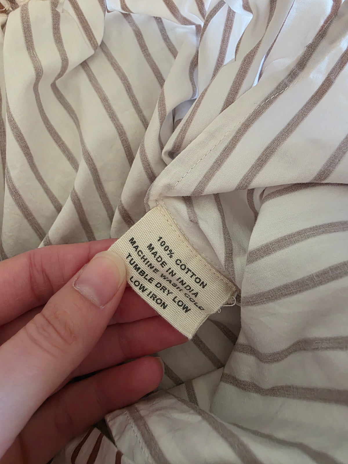 Julia Amory Striped Cotton Poplin Pants (M)