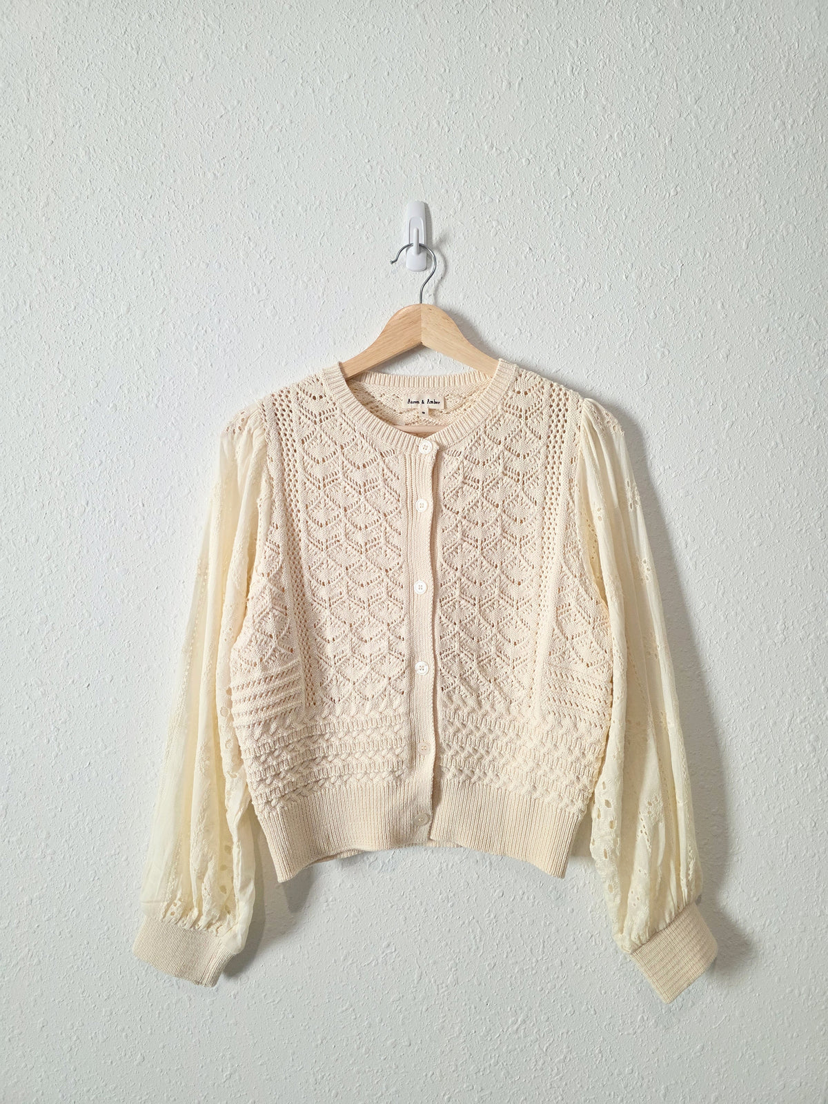 Aaron & Amber Textured Cotton Sweater (S)