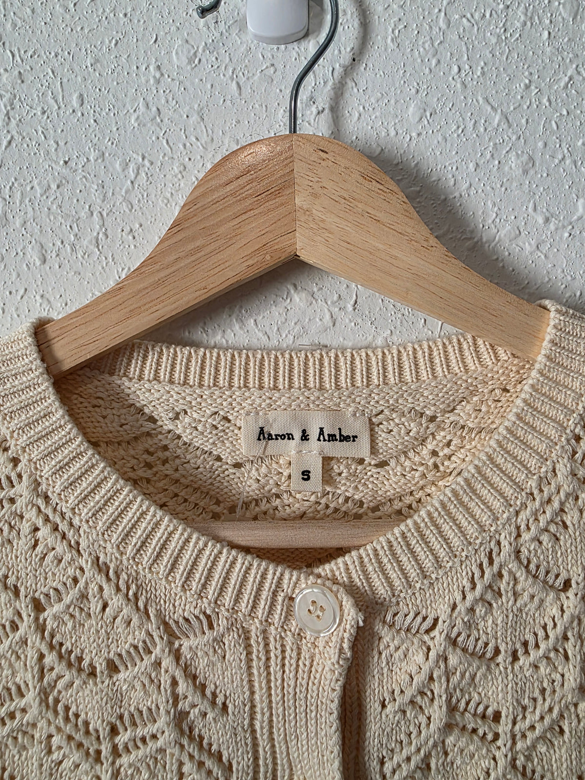 Aaron & Amber Textured Cotton Sweater (S)
