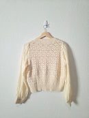 Aaron & Amber Textured Cotton Sweater (S)