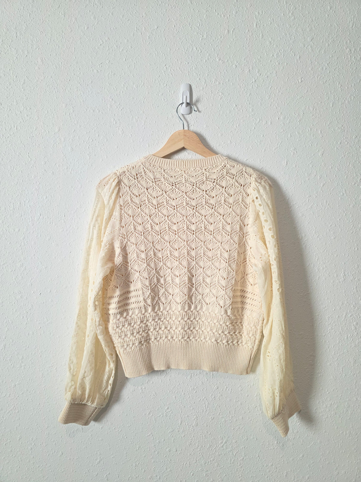 Aaron & Amber Textured Cotton Sweater (S)