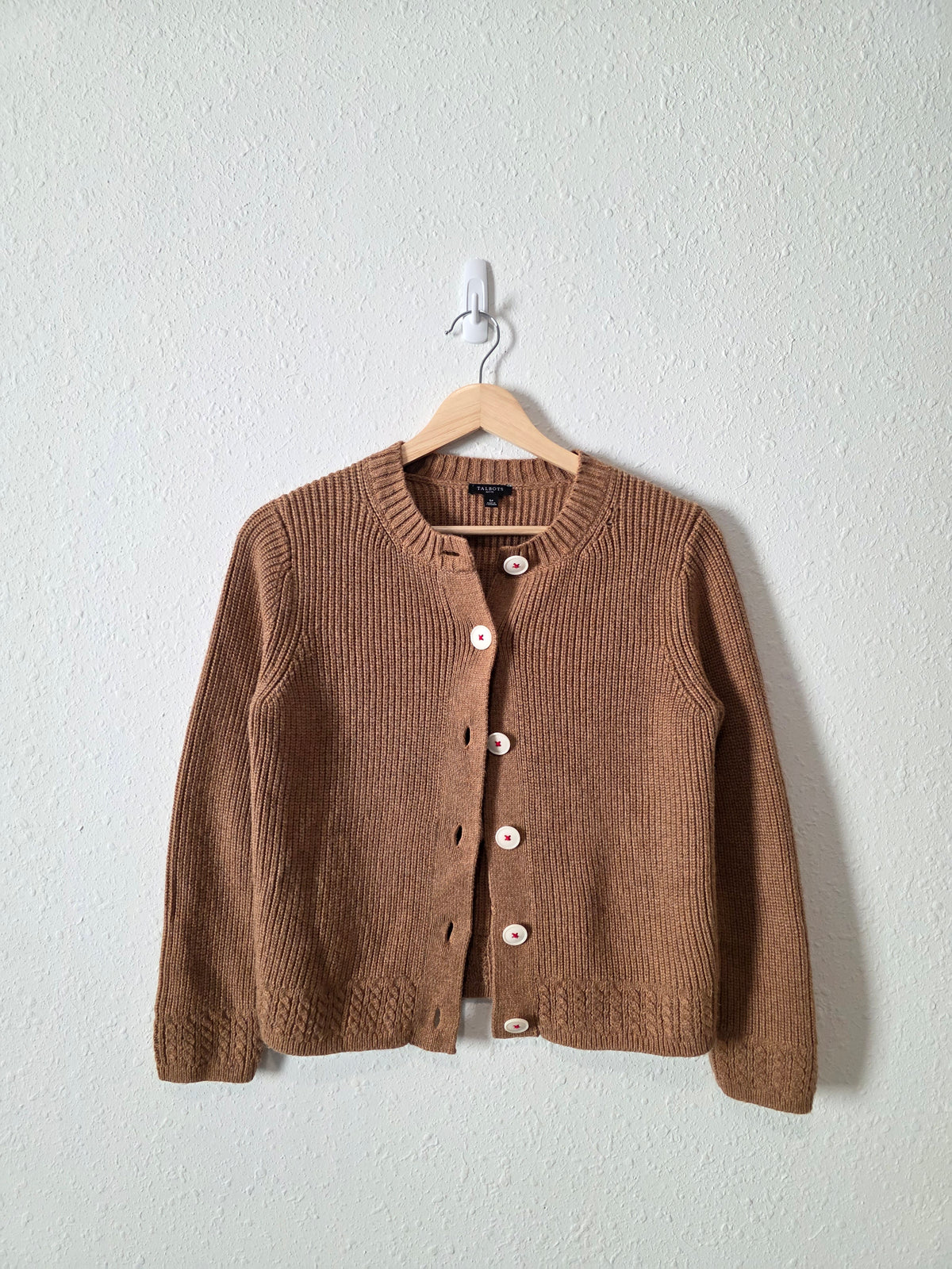 Shaker Stitch Button Front Sweater (SP)