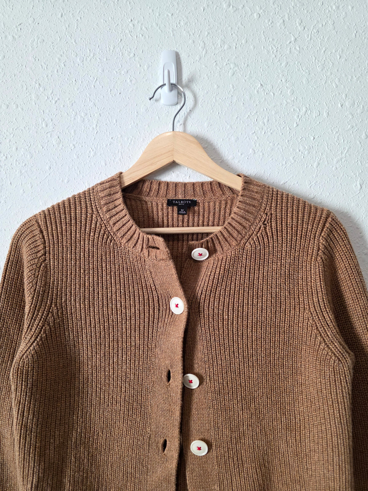 Shaker Stitch Button Front Sweater (SP)