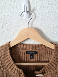 Shaker Stitch Button Front Sweater (SP)