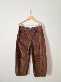 Aaron & Amber Brown Corduroy Barrel Jeans (L)