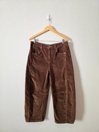 Aaron & Amber Brown Corduroy Barrel Jeans (L)