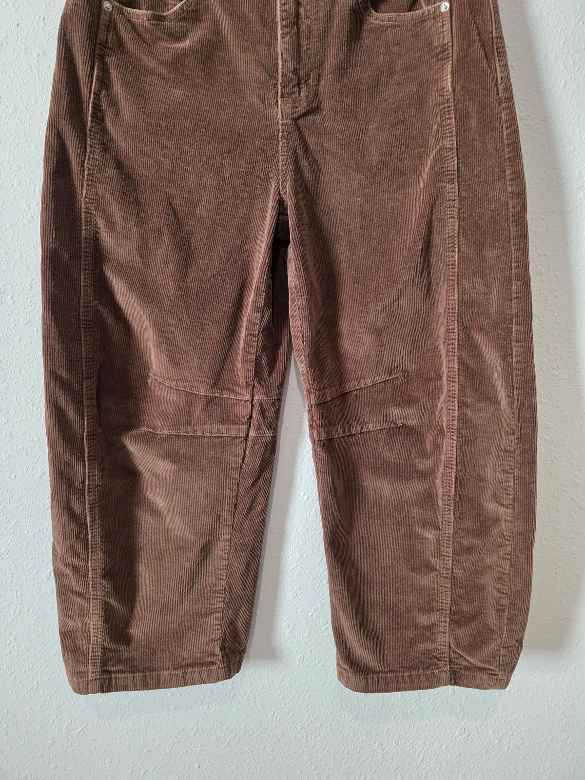 Aaron & Amber Brown Corduroy Barrel Jeans (L)