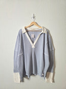 NEW Free People Waffle Thermal Tee (L)
