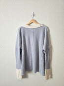 NEW Free People Waffle Thermal Tee (L)