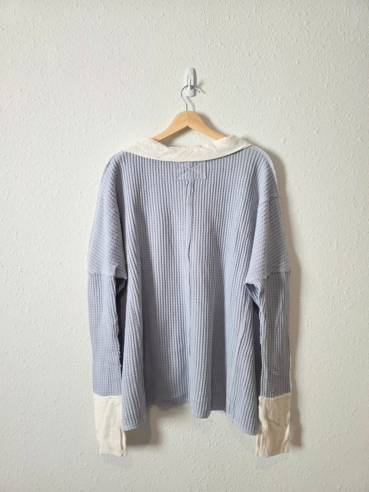 NEW Free People Waffle Thermal Tee (L)
