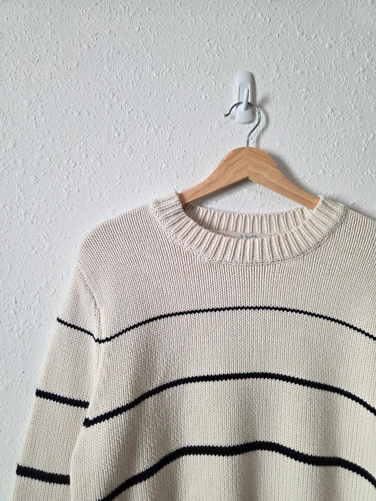 Z Supply Striped Crewneck Sweater (L)