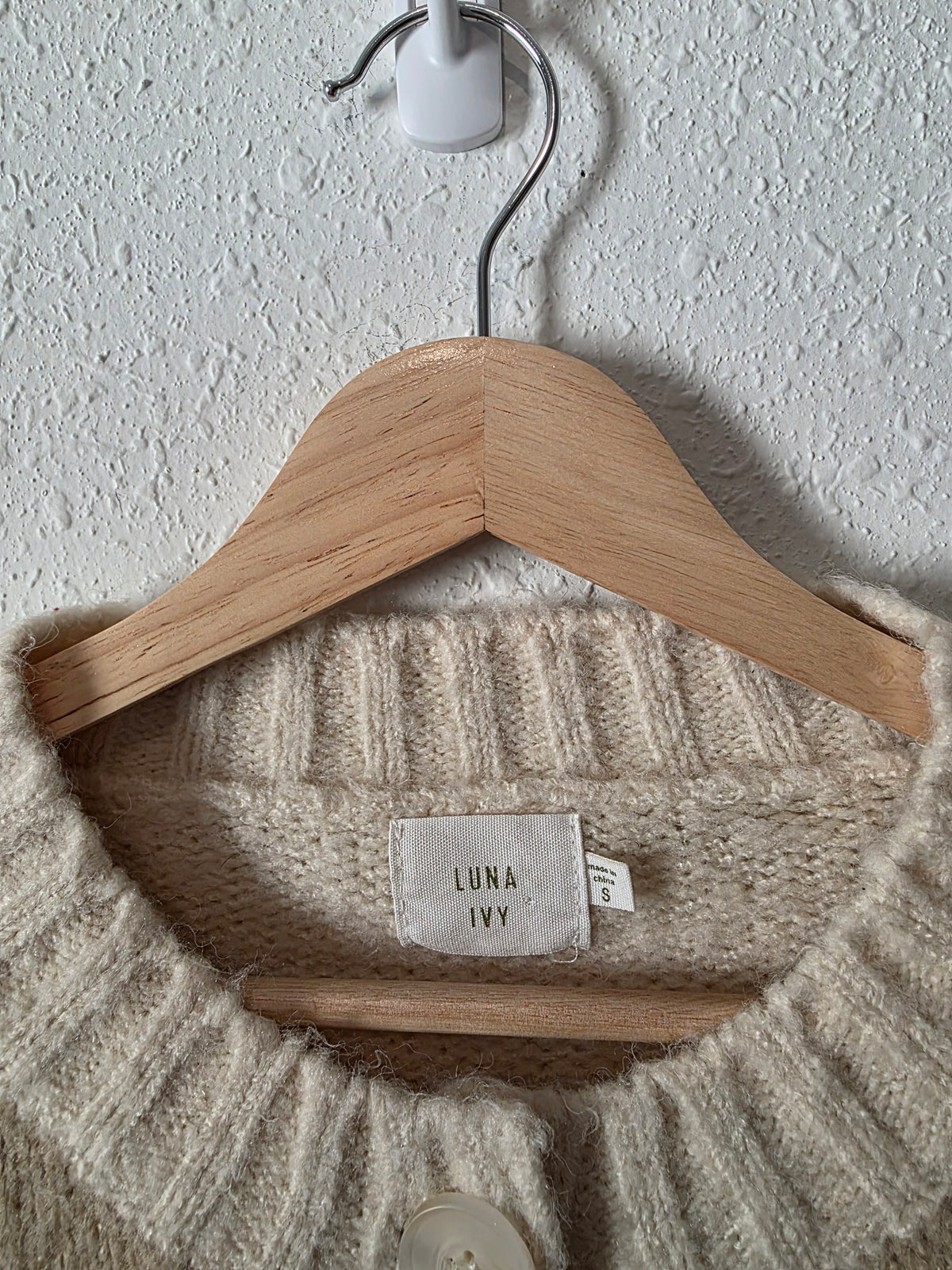 Luna Ivy Floral Embroidered Cardigan (S)